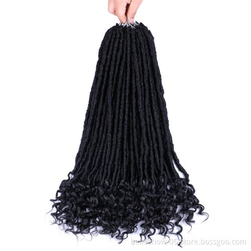Hot sell Wholesale  Faux Locs afo 20 inch dreadlock jewelry  dreadlock with curly ends goddess faux locs